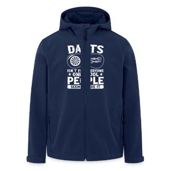Dart Dartspieler Dartspiel Herren - Recycelte Männer Softshell-Jacke von Stanley/Stella - Navy - Vorne - AI Model Male 185 light (185cm)