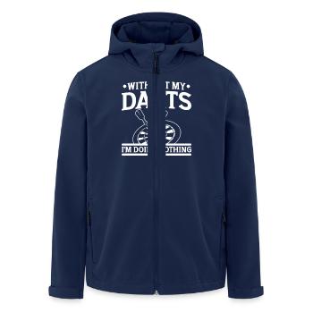 Dart Dartspieler Dartspiel Herren - Recycelte Männer Softshell-Jacke von Stanley/Stella - Navy - Vorne - AI Model Male 185 light (185cm)