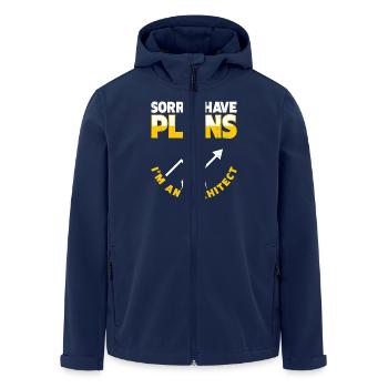 Architekt - Recycelte Männer Softshell-Jacke von Stanley/Stella - Navy - Vorne - AI Model Male 185 light (185cm)