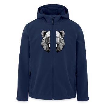 Polar Bear Head Cool Polar Bear - Men’s Recycled Softshell Jacket by Stanley/Stella - navy - Front - AI Model Male 185 light (185cm)
