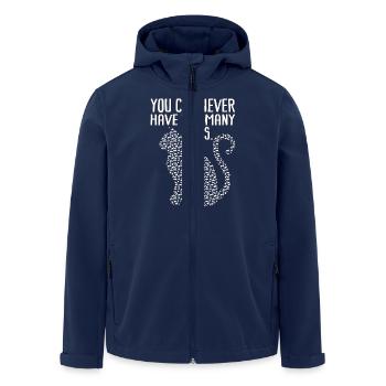 On n’a jamais trop de chats - Veste softshell homme en polyester recyclé Stanley/Stella - marine - Devant - AI Model Male 185 light (185cm)