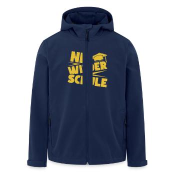Abitur NIE WIEDER SCHULE Abi Geschafft Lustiges - Recycelte Männer Softshell-Jacke von Stanley/Stella - Navy - Vorne - AI Model Male 185 light (185cm)