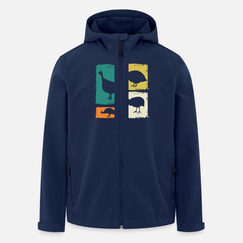 Chickens Rooster Guinea Fowl - Men’s Recycled Softshell Jacket by Stanley/Stella - navy