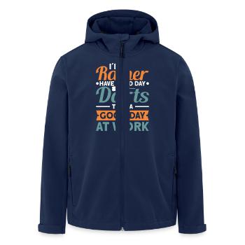 Dart Dartspieler Dartspiel Herren - Recycelte Männer Softshell-Jacke von Stanley/Stella - Navy - Vorne - AI Model Male 185 light (185cm)