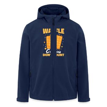 Lustiges Waffel Verkäufer Fast Food Geschenk - Recycelte Männer Softshell-Jacke von Stanley/Stella - Navy - Vorne - AI Model Male 185 light (185cm)