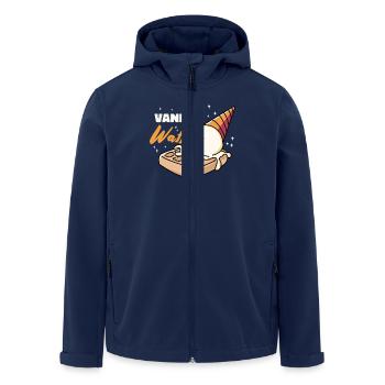 Vanilla Waffles Syrup Breakfast Waffles - Men’s Recycled Softshell Jacket by Stanley/Stella - navy - Front - AI Model Male 185 light (185cm)