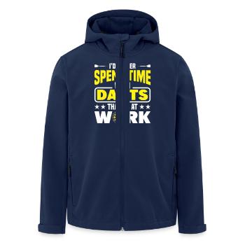Dart Dartspieler Dartspiel Herren - Recycelte Männer Softshell-Jacke von Stanley/Stella - Navy - Vorne - AI Model Male 185 light (185cm)