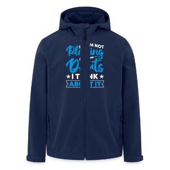 Dart Dartspieler Dartspiel Herren - Recycelte Männer Softshell-Jacke von Stanley/Stella - Navy - Vorne - AI Model Male 185 light (185cm)