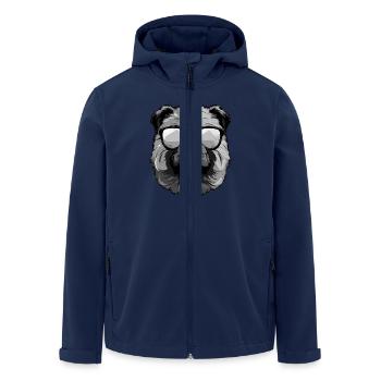 Chow Chow Hund Kopf Porträt Cool - Recycelte Männer Softshell-Jacke von Stanley/Stella - Navy - Vorne - AI Model Male 185 light (185cm)