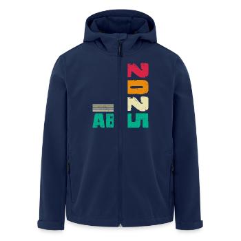ABI 2025 Abitur Abschluss Lustiges Abiturienten - Recycelte Männer Softshell-Jacke von Stanley/Stella - Navy - Vorne - AI Model Male 185 light (185cm)