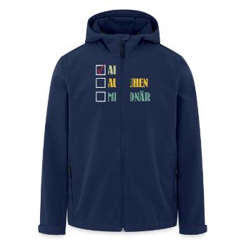 ABI AUSRUHEN MILLIONÄR Abiturient Lustiges - Recycelte Männer Softshell-Jacke von Stanley/Stella - Navy - Vorne - AI Model Male 185 light (185cm)