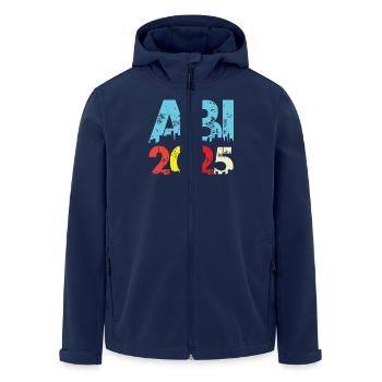 ABI 2025 Abitur Abschluss Lustiges Abiturienten - Recycelte Männer Softshell-Jacke von Stanley/Stella - Navy - Vorne - AI Model Male 185 light (185cm)