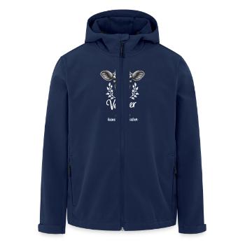 Veganer – für die, die keine Stimme haben - Recycelte Männer Softshell-Jacke von Stanley/Stella - Navy - Vorne - AI Model Male 185 light (185cm)
