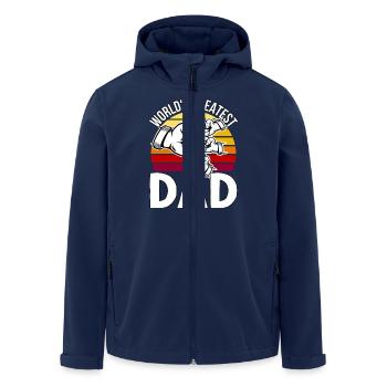 FamilienPisse PApa - Recycelte Männer Softshell-Jacke von Stanley/Stella - Navy - Vorne - AI Model Male 185 light (185cm)