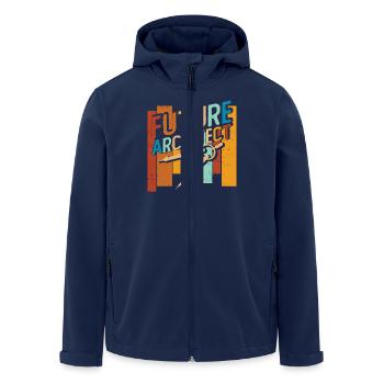 Architekt - Recycelte Männer Softshell-Jacke von Stanley/Stella - Navy - Vorne - AI Model Male 185 light (185cm)