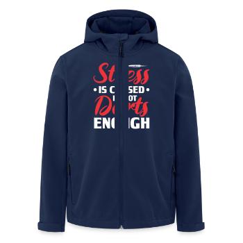 Dart Dartspieler Dartspiel Herren - Recycelte Männer Softshell-Jacke von Stanley/Stella - Navy - Vorne - AI Model Male 185 light (185cm)