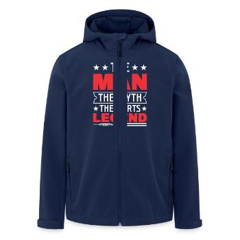 Dart Dartspieler Dartspiel Herren - Recycelte Männer Softshell-Jacke von Stanley/Stella - Navy - Vorne - AI Model Male 185 light (185cm)