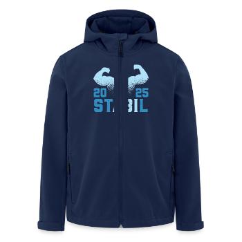 Abitur Abschluss 2025 ST ABI L Lustiges Abi - Recycelte Männer Softshell-Jacke von Stanley/Stella - Navy - Vorne - AI Model Male 185 light (185cm)