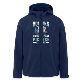 Rocking The Mining Life One Pickaxe At A Time - Recycelte Männer Softshell-Jacke von Stanley/Stella - Navy - Vorne - AI Model Male 185 light (185cm)