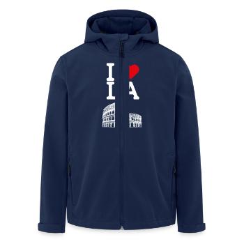 I Love LA Heart Flag Los Angeles Colosseum Cool - Recycelte Männer Softshell-Jacke von Stanley/Stella - Navy - Vorne - AI Model Male 185 light (185cm)