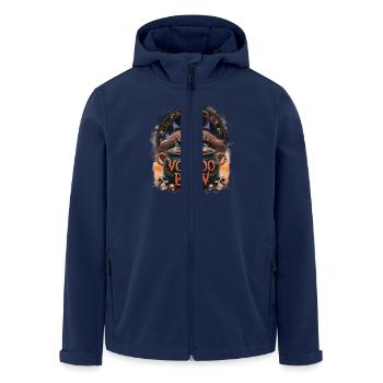 Illustration mystique de brassage vaudou - Veste softshell homme en polyester recyclé Stanley/Stella - marine - Devant - AI Model Male 185 light (185cm)