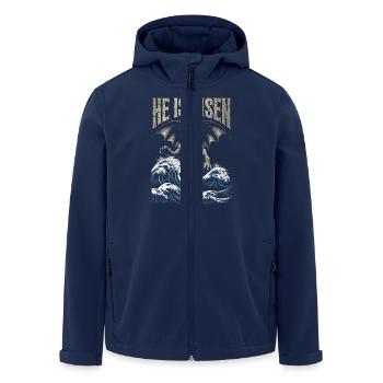 Cthulhu, Er ist auferstanden, Vintage Cthulhu - Recycelte Männer Softshell-Jacke von Stanley/Stella - Navy - Vorne - AI Model Male 185 light (185cm)