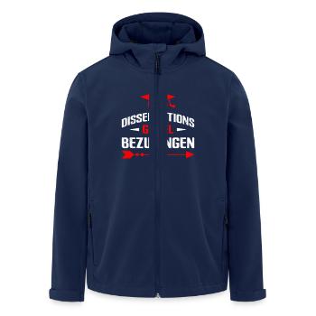 Doktortitel CONQUERED DISSERTATION MOUNTAIN Lustig - Recycelte Männer Softshell-Jacke von Stanley/Stella - Navy - Vorne - AI Model Male 185 light (185cm)