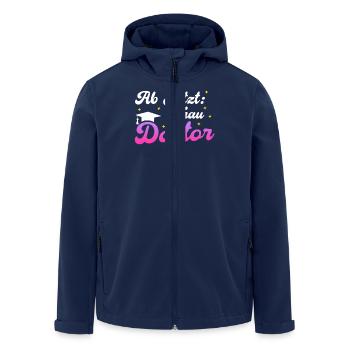 Doktortitel AB JETZT FRAU DOCTOR Lustiges - Recycelte Männer Softshell-Jacke von Stanley/Stella - Navy - Vorne - AI Model Male 185 light (185cm)