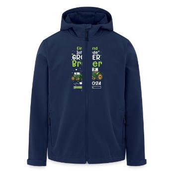 Ich Werde Großer Bruder 2024 Traktor - Recycelte Männer Softshell-Jacke von Stanley/Stella - Navy - Vorne - AI Model Male 185 light (185cm)