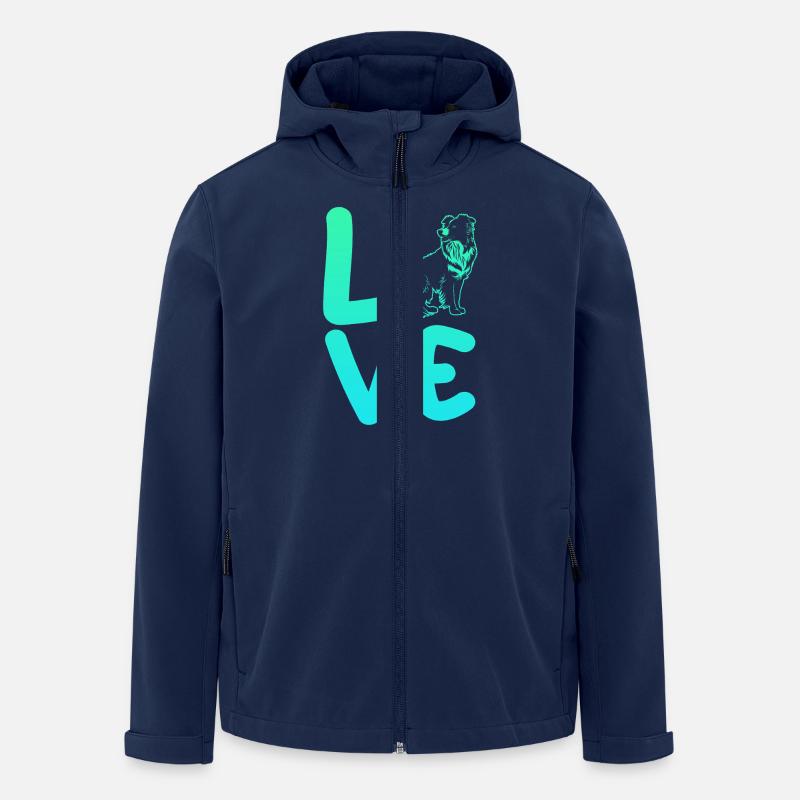 Border Collie - Recycelte Männer Softshell-Jacke von Stanley/Stella - Navy
