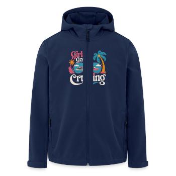 Girls Gone Cruising 2025 Sunglasses Palm Trees - Men’s Recycled Softshell Jacket by Stanley/Stella - navy - Front - AI Model Male 185 light (185cm)