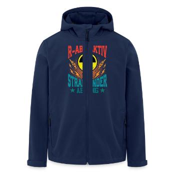 Abiturabschluss R-ABIOAKTIV EIN STRAHLENDER ABGANG - Recycelte Männer Softshell-Jacke von Stanley/Stella - Navy - Vorne - AI Model Male 185 light (185cm)