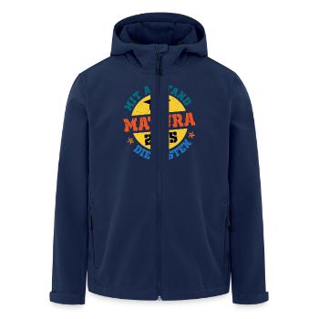 MATURA MIT ABSTAND DIE BESTEN 2025 Matura Lustig - Recycelte Männer Softshell-Jacke von Stanley/Stella - Navy - Vorne - AI Model Male 185 light (185cm)