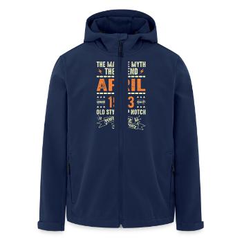 April 1983, APRIL 1983 - Men’s Recycled Softshell Jacket by Stanley/Stella - navy - Front - AI Model Male 185 light (185cm)