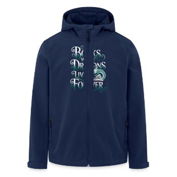 Fantasy Book Reader Magical Story Lover - Men’s Recycled Softshell Jacket by Stanley/Stella - navy - Front - AI Model Male 185 light (185cm)