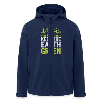 Earth day - Recycelte Männer Softshell-Jacke von Stanley/Stella - Navy - Vorne - AI Model Male 185 light (185cm)