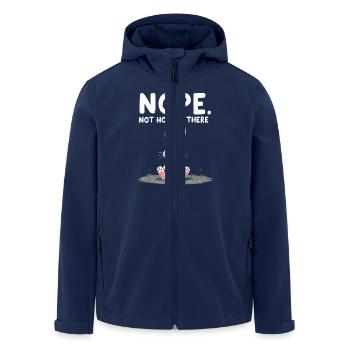 Mürrischer Hase Sarkastisches Tierdesign - Recycelte Männer Softshell-Jacke von Stanley/Stella - Navy - Vorne - AI Model Male 185 light (185cm)