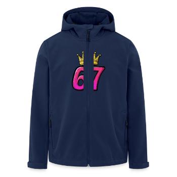 67 Numéro Jersey Couronne - Veste softshell homme en polyester recyclé Stanley/Stella - marine - Devant - AI Model Male 185 light (185cm)