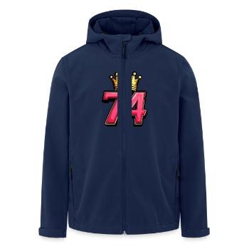 Maillot 74 Numéro Couronne - Veste softshell homme en polyester recyclé Stanley/Stella - marine - Devant - AI Model Male 185 light (185cm)