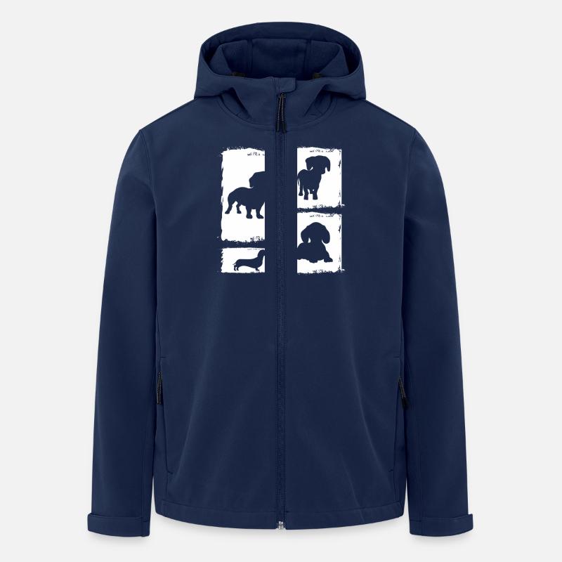 Chien teckel - Veste softshell homme en polyester recyclé Stanley/Stella - marine