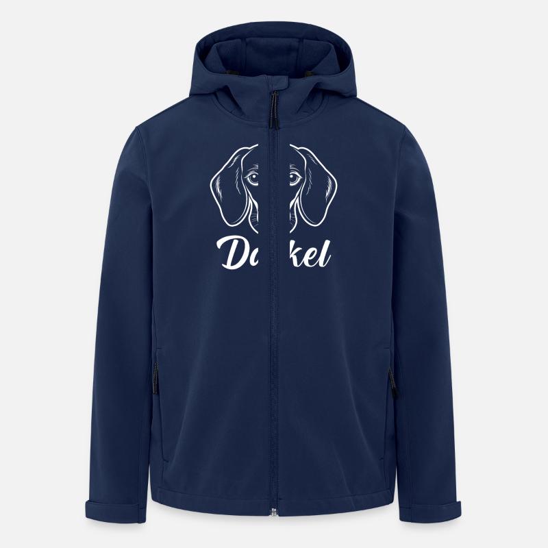Chien teckel - Veste softshell homme en polyester recyclé Stanley/Stella - marine