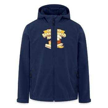 Banana Bread Lover Baking Enthusiast Cozy - Men’s Recycled Softshell Jacket by Stanley/Stella - navy - Front - AI Model Male 185 light (185cm)