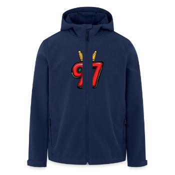 97 Number Jersey Crown - Men’s Recycled Softshell Jacket by Stanley/Stella - navy - Front - AI Model Male 185 light (185cm)