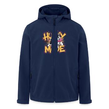 Husky Mode Spaß und Abenteuer - Recycelte Männer Softshell-Jacke von Stanley/Stella - Navy - Vorne - AI Model Male 185 light (185cm)