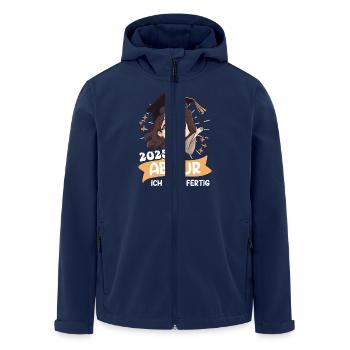 ABITUR 2025 ICH HABE FERTIG Abitur Mädchen Lustig - Recycelte Männer Softshell-Jacke von Stanley/Stella - Navy - Vorne - AI Model Male 185 light (185cm)