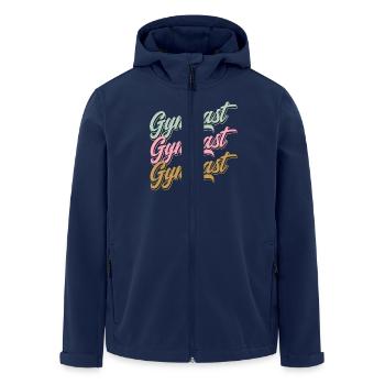 Lettrage de gymnaste pour les athlètes et - Veste softshell homme en polyester recyclé Stanley/Stella - marine - Devant - AI Model Male 185 light (185cm)