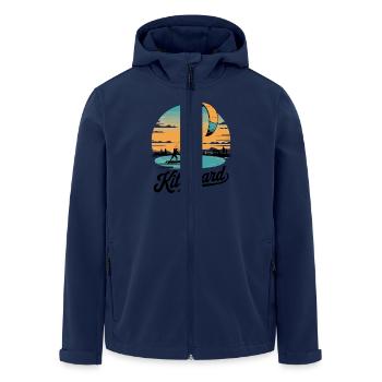 Kiteboard Abenteuer: Surfen mit Stil im - Recycelte Männer Softshell-Jacke von Stanley/Stella - Navy - Vorne - AI Model Male 185 light (185cm)