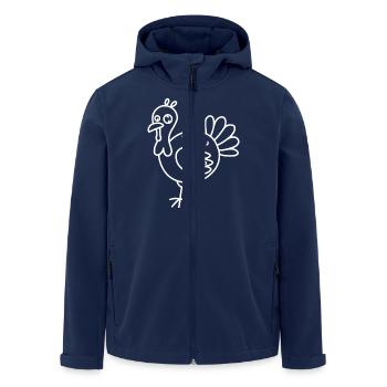 turkey - Men’s Recycled Softshell Jacket by Stanley/Stella - navy - Front - AI Model Male 185 light (185cm)