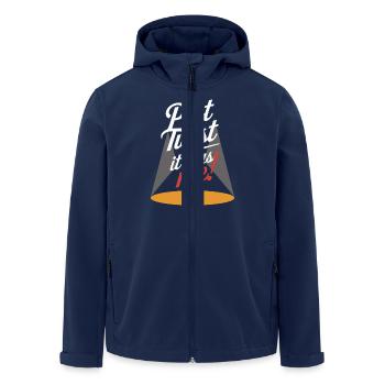 Krimi-dinner-outfit, Party, Tatort - Recycelte Männer Softshell-Jacke von Stanley/Stella - Navy - Vorne - AI Model Male 185 light (185cm)