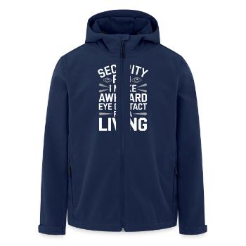 Private Security Professional Bodyguard Vip - Recycelte Männer Softshell-Jacke von Stanley/Stella - Navy - Vorne - AI Model Male 185 light (185cm)